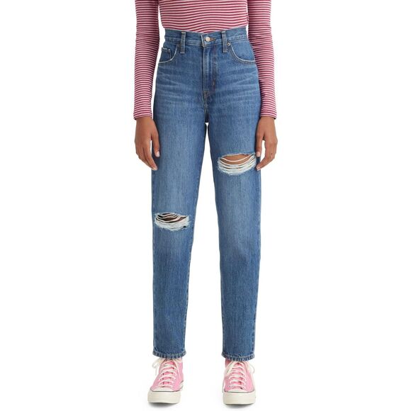 Levi's High Waisted‎ Mom Jeans Distressed Size 31x27 - Picture 1 of 4